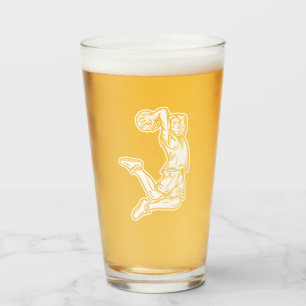 Copo De Pint Jogador de Basquete Fazendo Design Luz de Slam Dun