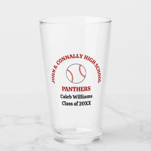 Copo De Pint Jogador de Beisebol Personalizado da Equipe Vermel