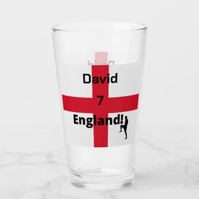 Copo De Pint Jogador de futebol inglês personalizável (Frente)
