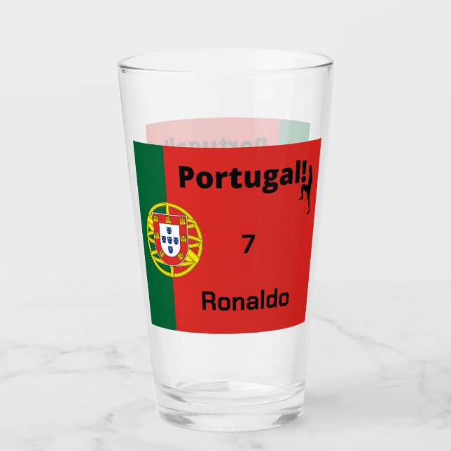 Copo De Pint Jogador de Futebol Português personalizável (Frente)