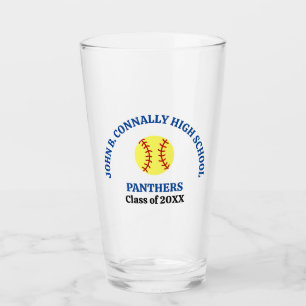 Copo De Pint Jogador de Softbol Personalizado da Escola de Ensi