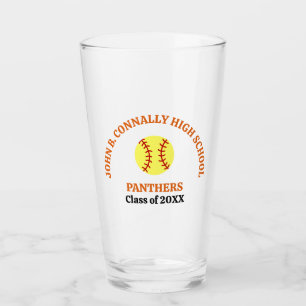 Copo De Pint Jogador de Softbol Personalizado da Escola de Ensi