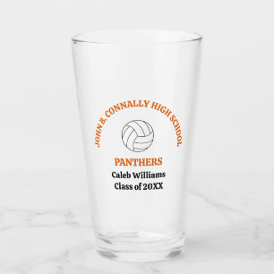 Copo De Pint Jogador de Volei Personalizado da Equipe Laranja