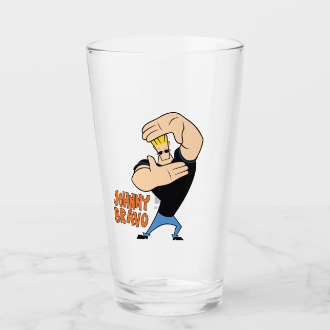 Copo De Pint Johnny Bravo Picture Frame Pose (Frente)