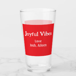 Copo De Pint Joyful Vibes Red Natal feriados ama a família si