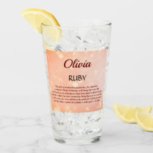 Copo De Pint Julho Birthstone Ruby design