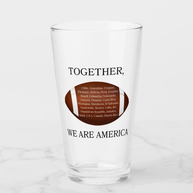 Copo De Pint Juntos Somos a América (Frente)