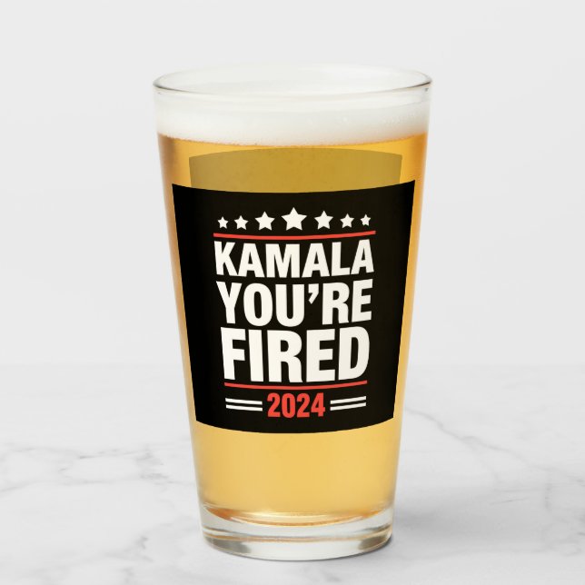Copo De Pint Kamala Você Está Demitida Kamala Harris 2024 (Frente (Preenchido))