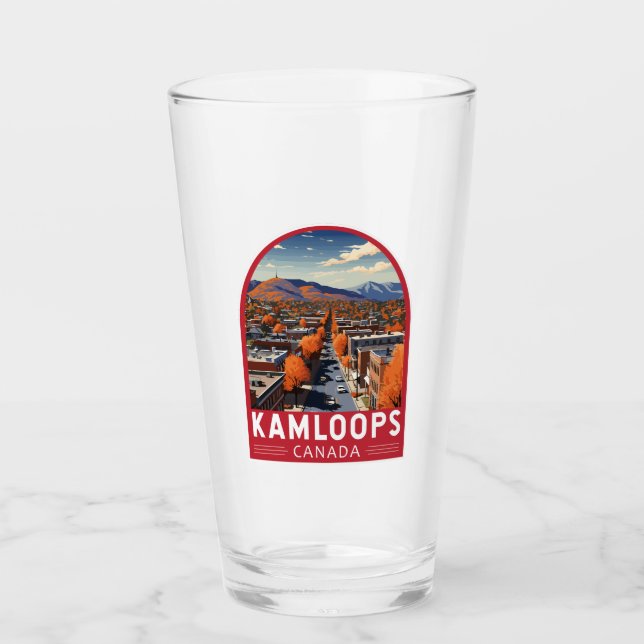 Copo De Pint Kamloops Canada Viagem Art Vintage (Frente)