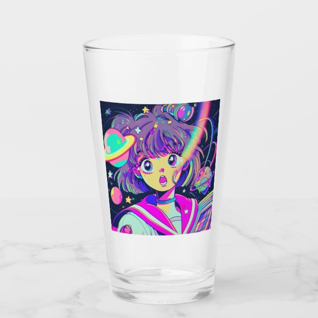 Copo De Pint Kawaii Anime Girl Glass (Frente)
