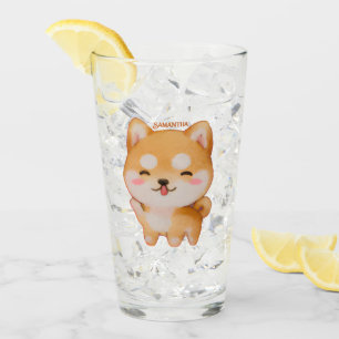 Copo De Pint Kawaii Smiling Cartoon-Style Shiba Inu