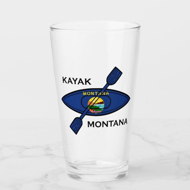 Copo De Pint Kayak Montana Flag (Frente)