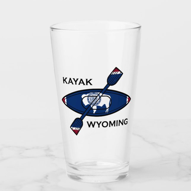 Copo De Pint Kayak Wyoming Flag (Frente)