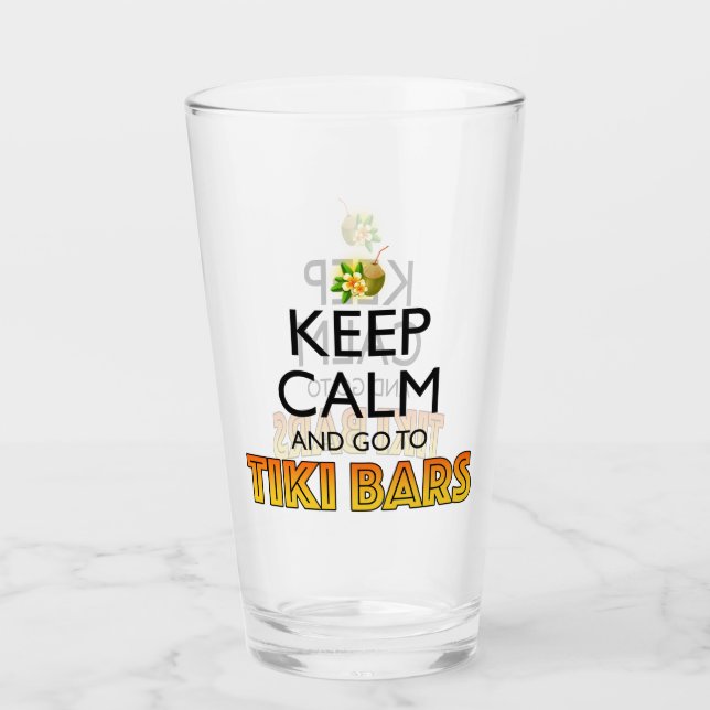 Copo De Pint Keep Calm And Go To Tiki Bars (Frente)