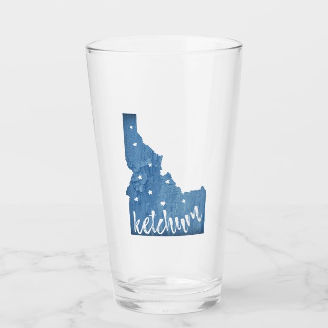 Copo De Pint Ketchum Idaho Wood Grain (Frente)