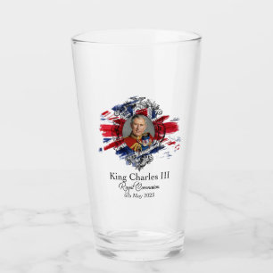 Copo De Pint King Charles III Coronage Image Glass / Tumbler