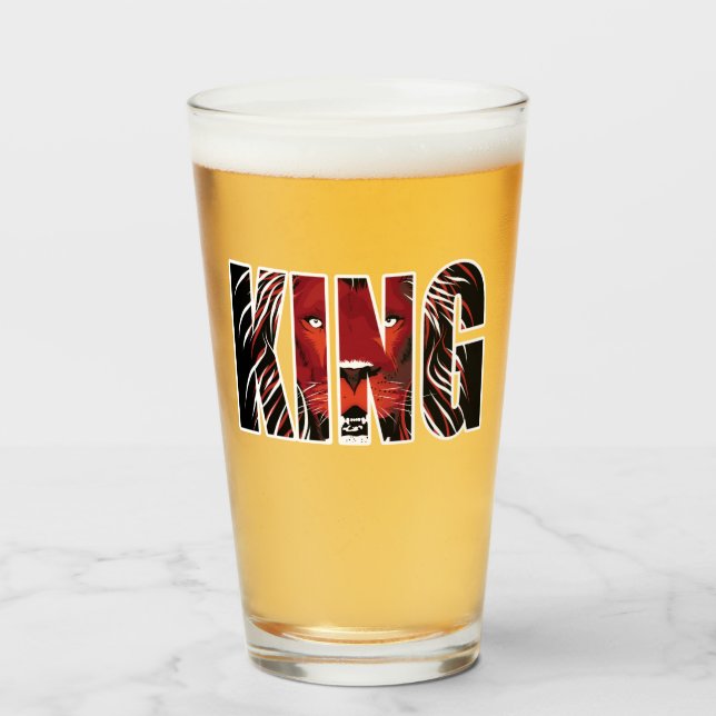 Copo De Pint King Lion Face (Frente (Preenchido))