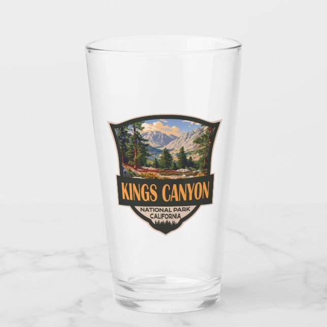Copo De Pint Kings Canyon National Park Ilustration Retro Art (Frente)