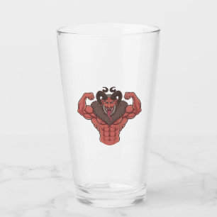 Copo De Pint Krampus Assustador Natal Flexionando Músculo Fitne
