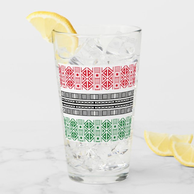 Copo De Pint Kwanzaa Flag Patterns (Gelo frontal)