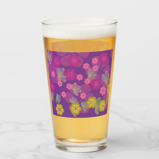 Copo De Pint Lacy Lotus Purple (Frente (Preenchido))