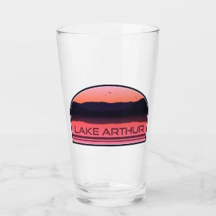 Copo De Pint Lago Arthur Pensilvânia Red Sunrise