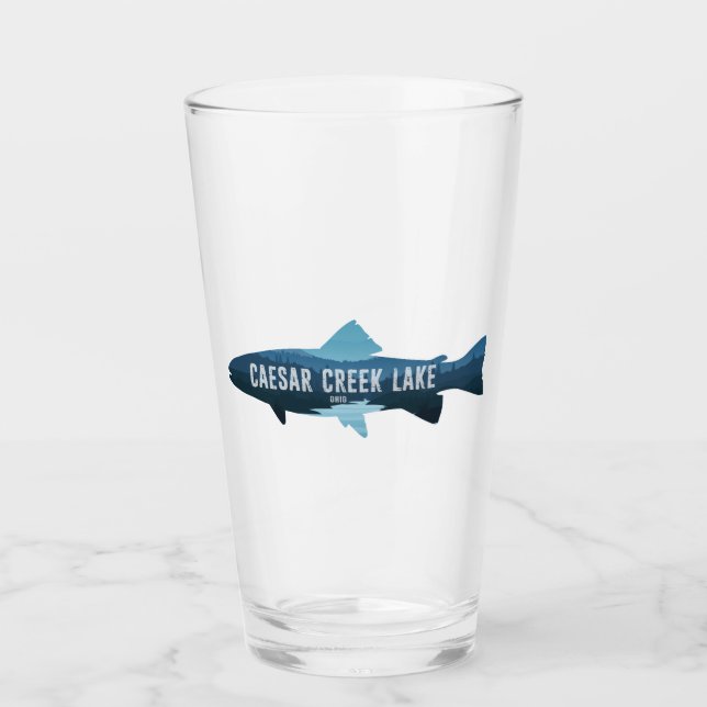 Copo De Pint Lago Caesar Creek Ohio Peixes (Frente)