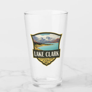 Copo De Pint Lago Clark National Park Ilustração Viagem Art