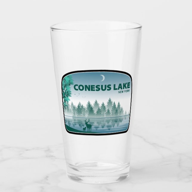 Copo De Pint Lago Conesus Nova York Veado (Frente)