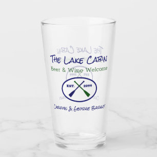Copo De Pint Lago Cottage Oceano Doméstico Tumblers Engraçado