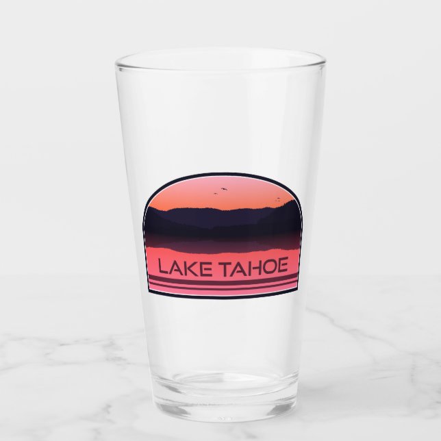 Copo De Pint Lago Tahoe California Nevada Red Sunrise (Frente)