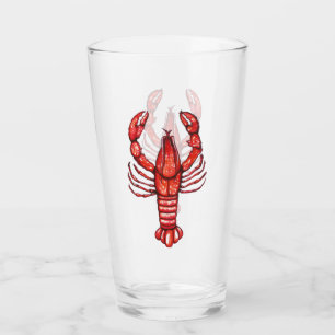 Copo De Pint Lagostins da aguarela de Louisiana Cajun