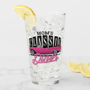 Copo De Pint Lanchonete da Mamãe Nome Personalizado Neon Falso