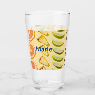 Copo De Pint Laranja abacaxi azul baga limão adicionar nome fot