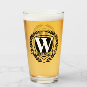 Copo De Pint Laurel Monographic Design Glass