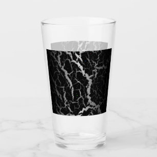 Copo De Pint Lava do espaço rachado - Branco/Preto