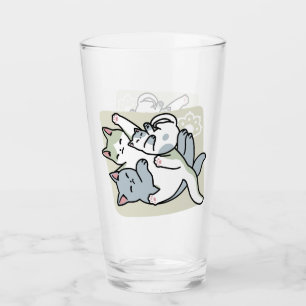 Copo De Pint Lazer - Design de Gatos Preguiçosos