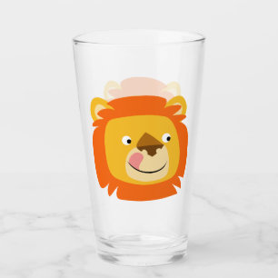 Copo De Pint Leão saboroso bonito dos desenhos animados