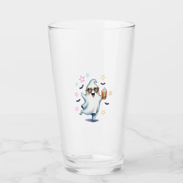 Copo De Pint Legal Vibes do Halloween do Fantasma (Frente)