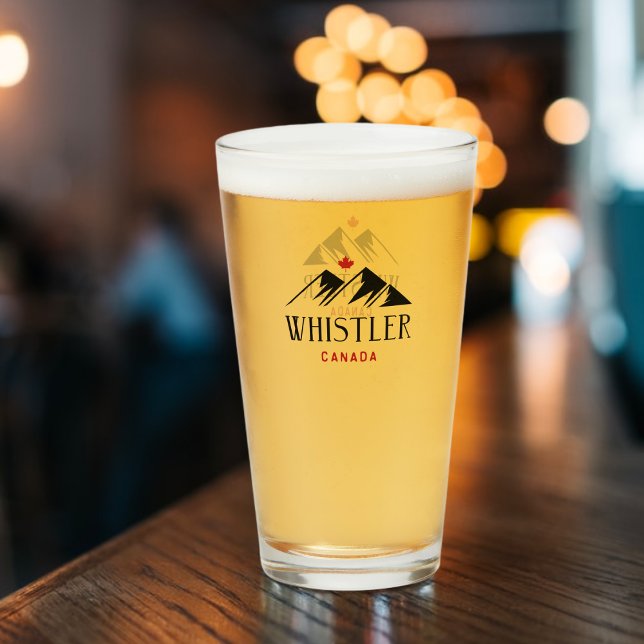 Copo De Pint Legal Whistler Canada Mountain Maple Leaf (Criador carregado)