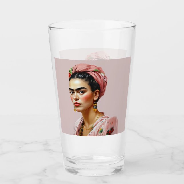 Copo De Pint lenço cabeça de mulher mexicana (Frente)