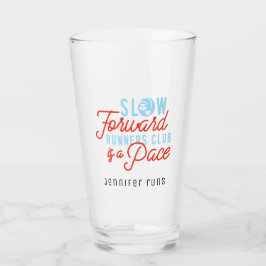 Copo De Pint Lentos Runners Club Funny Cote Texto Azul Laranja