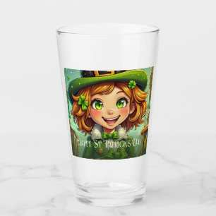 Copo De Pint Leprechaun alegre - Rua. Carro Feliz Dia de Patric
