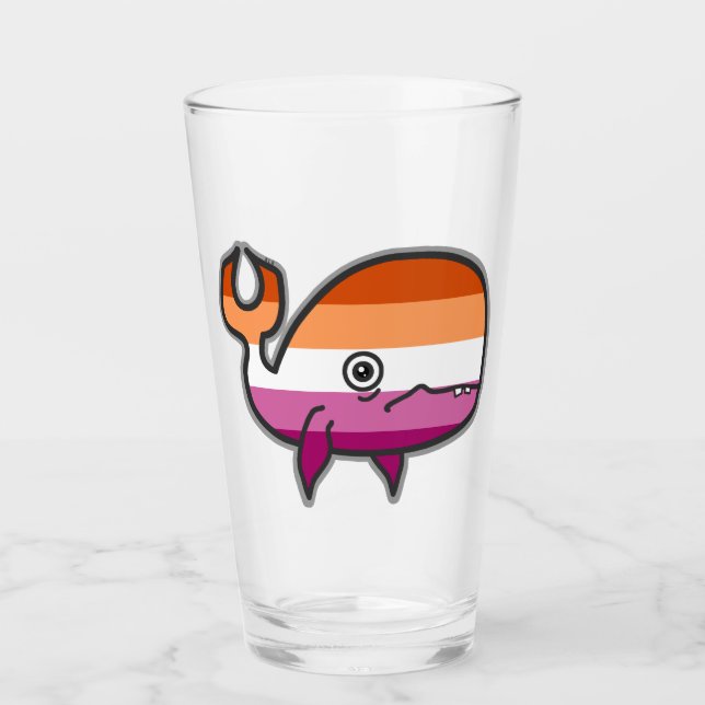 Copo De Pint Lésbica Ansiosa, mas Orgulhosa. (Frente)