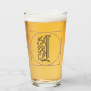 Copo De Pint LETRA J MONOGRAM Belo Casamento Novo Presente Domé