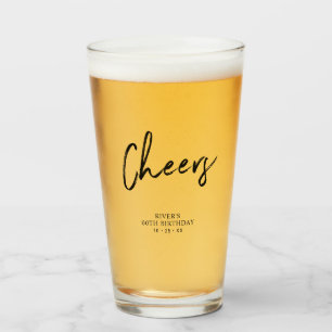 Copo De Pint Letras Pretas Brinde Favor de Festa de Aniversário