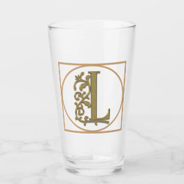 Copo De Pint LETTER L MONOGRAM Belo Casamento Novo Presente Dom
