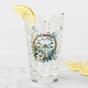 Copo De Pint Libélula floral Um dia de cada vez