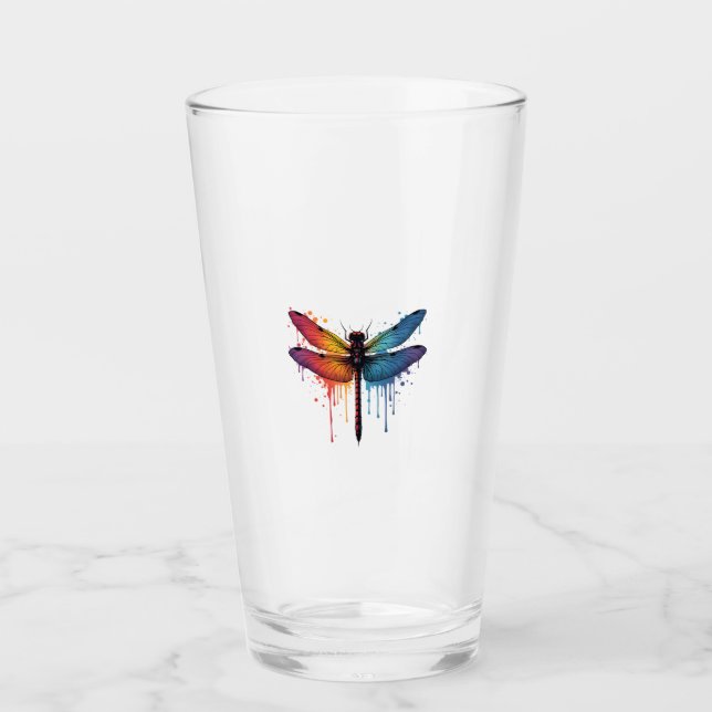 Copo De Pint Libélula Legal em Libélula pintada colorida (Frente)
