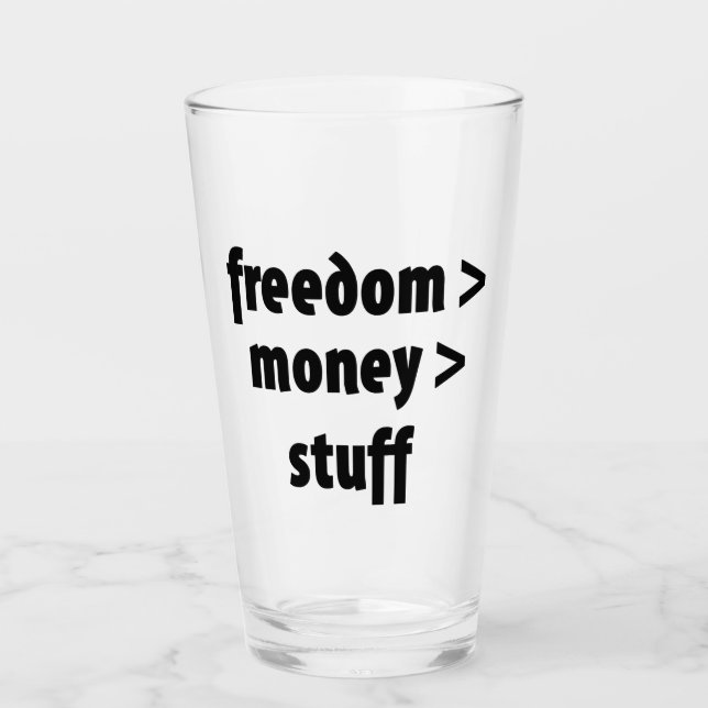 Copo De Pint Liberdade > Dinheiro > Coisas (Frente)
